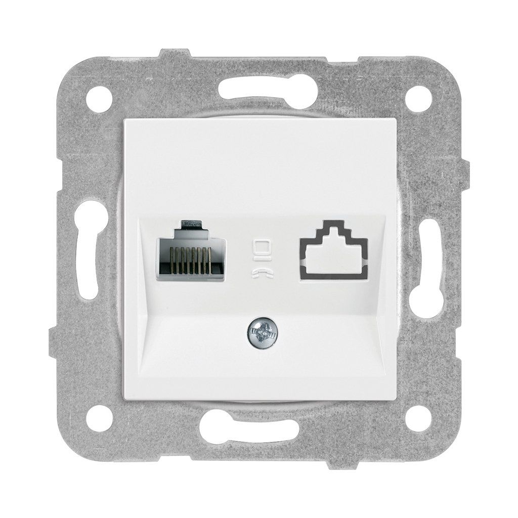 Viko Meridian/ Karre Beyaz Tekli Data Prizi (Rj45 Cat6) (Mek+Düğ/Kap.) Çerçeve Hariç 90967078