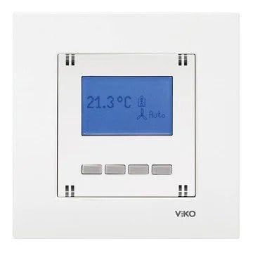 Viko Meridian/ Karre Beyaz Programlanabilir Dijital Termostat Isıtma/Soğutma (Mek+Düğ/Kap.) Çerçeve Hariç 90961070 6 Ad