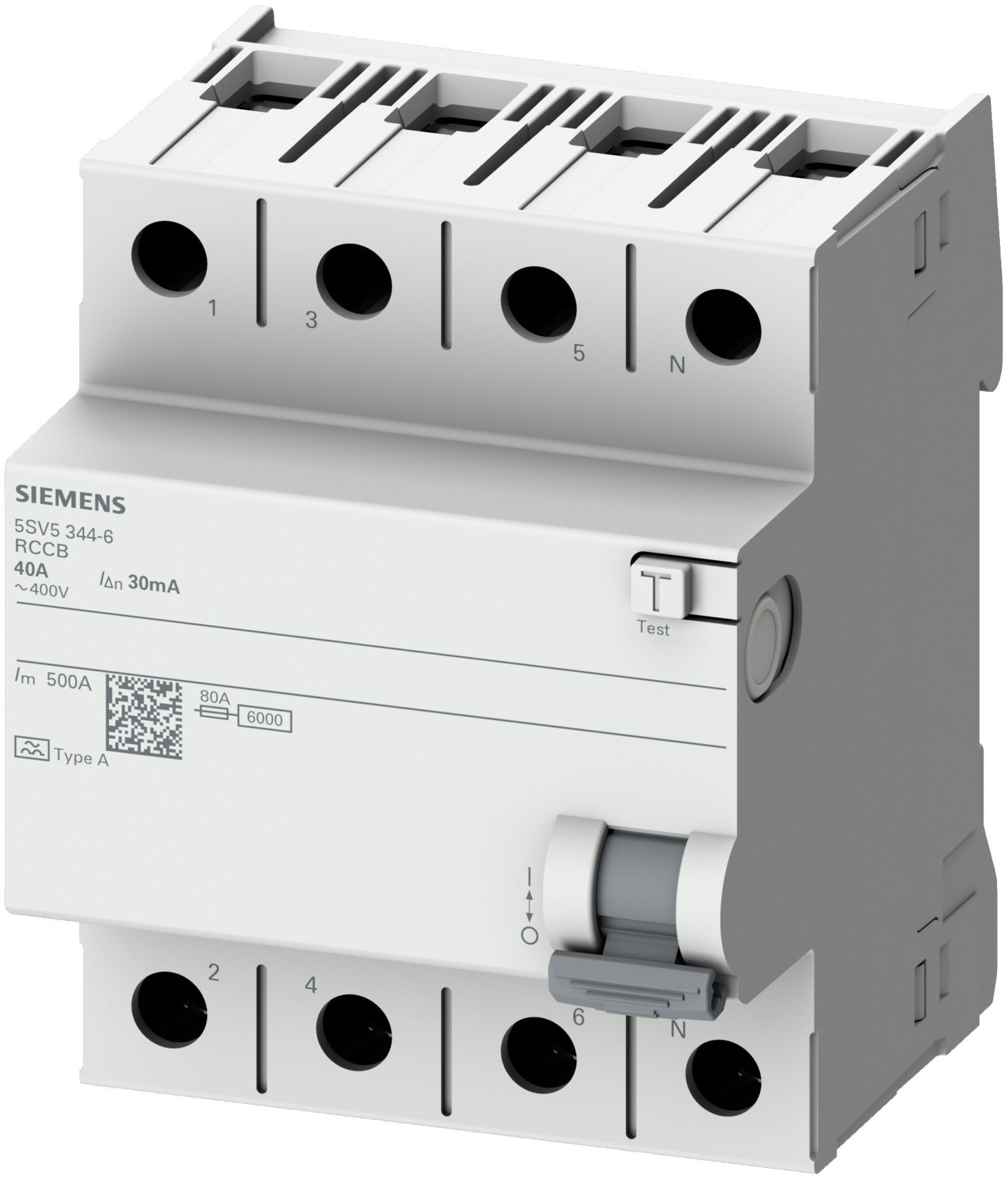 Siemens 5SV5644-6 Trifaze 3 Faz+Nötr 40A/300Ma Kaçak Akım Koruma Rölesi